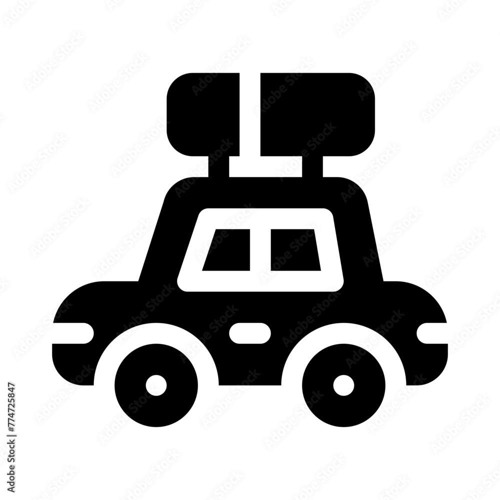 mini car glyph icon