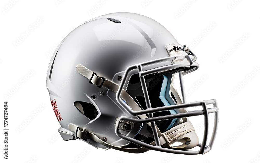 A football helmet stands out against a stark white backdrop A football helmet stands out against a stark white backdrop