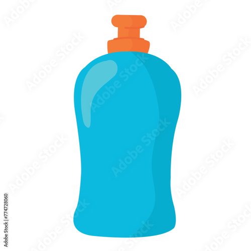 Cleaning gel icon. Cartoon of bottle with cleaning gel vector icon for web design isolated on white background
