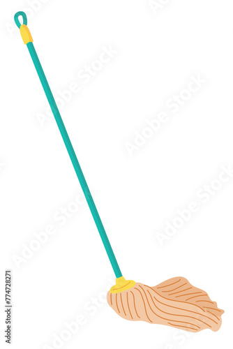 Mop icon. Simple illustration of mop vector icon for web design isolated on white background. photo