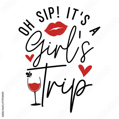 Girls Trip 2024 Design, Summer Vacation T Shirt Designs, Summer Illustration, Typography