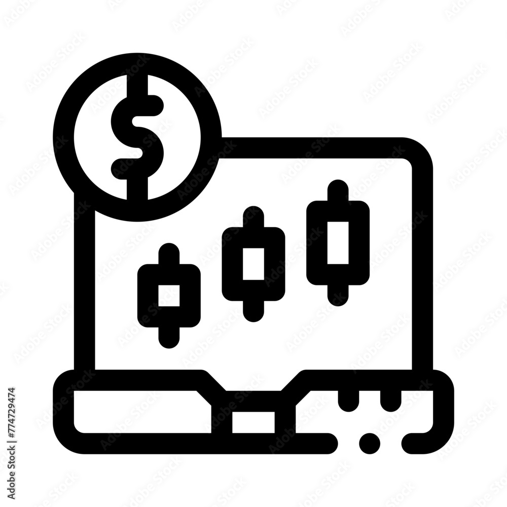 trading line icon trading line icon