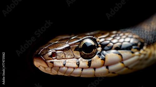 Close-up snake head, dangerous animal