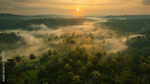 Landscape with trees, sea, forest, natural beauty.