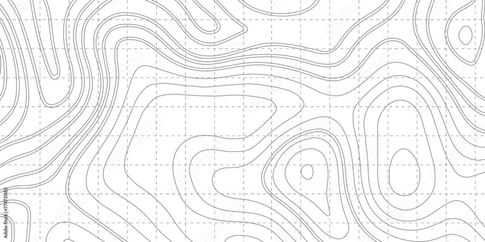 Obraz premium Topographic contour map. similar cartography illustration. Seamless pattern wave lines Topographic map. Geographic mountain relief.