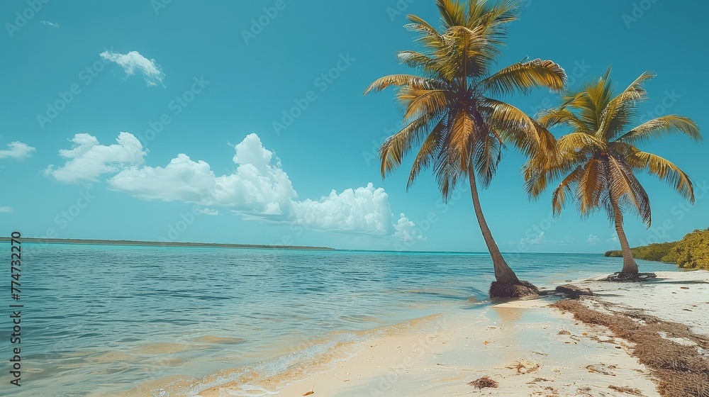 Landscape with trees, sea, forest, natural beauty.