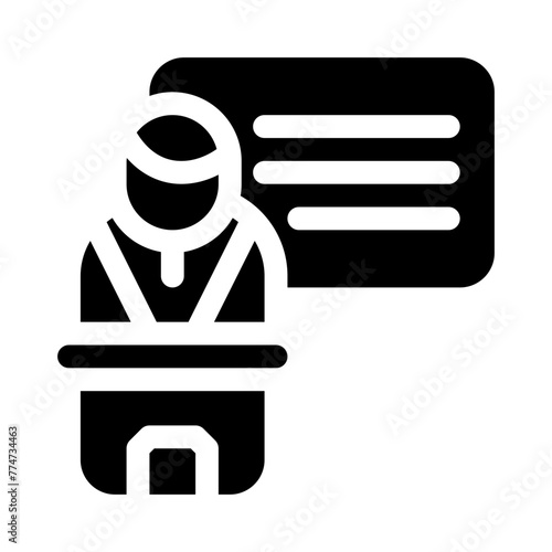 lecturer glyph icon