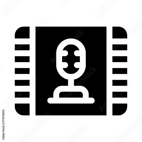 cinematographic glyph icon