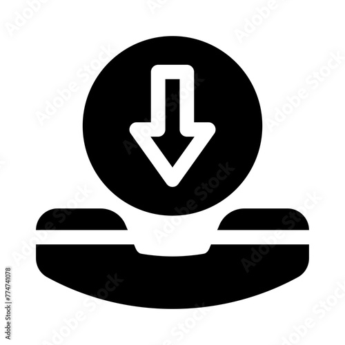 incoming call glyph icon