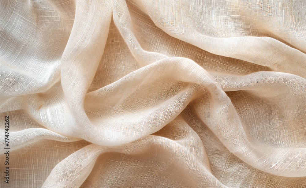 Soft Elegance: Beige Fabric Texture from Above Soft Elegance: Beige Fabric Texture from Above