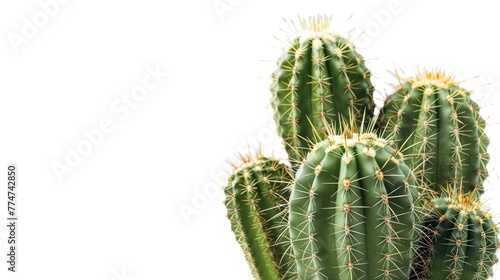White background with cactus isolated.