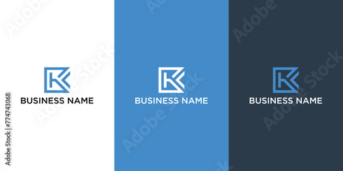 Customizable letter K logo, ideal for start ups and small businesses photo