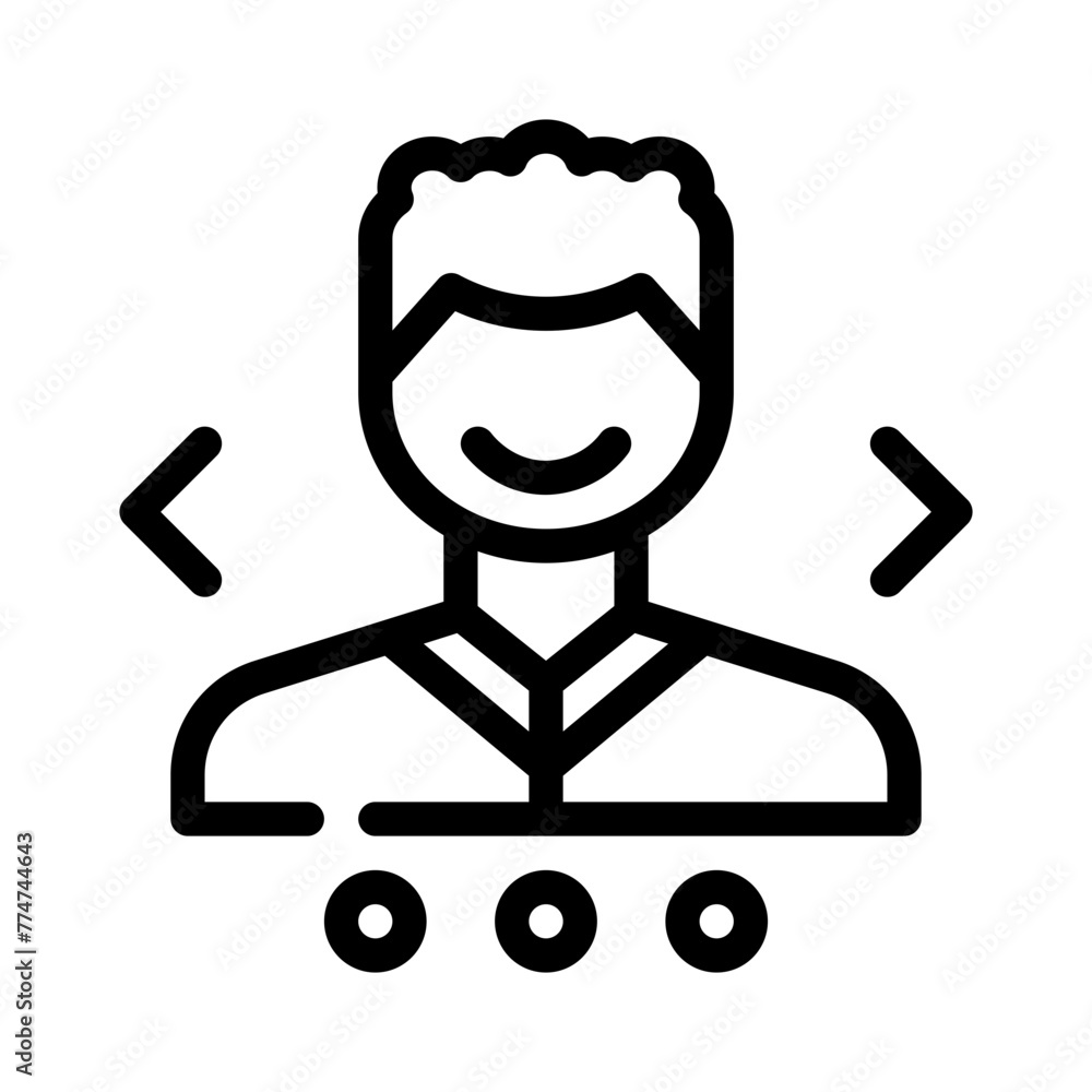 character design line icon