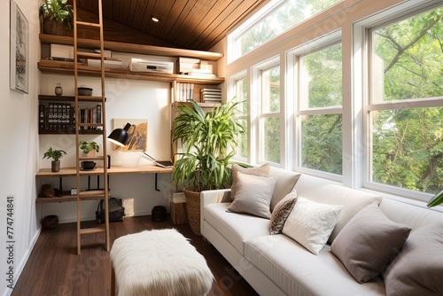 Maximized Space, Minimalist Style: Modern Tiny House Living Room Ideas