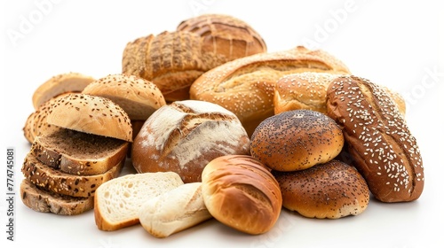Isolated bread with a white background
