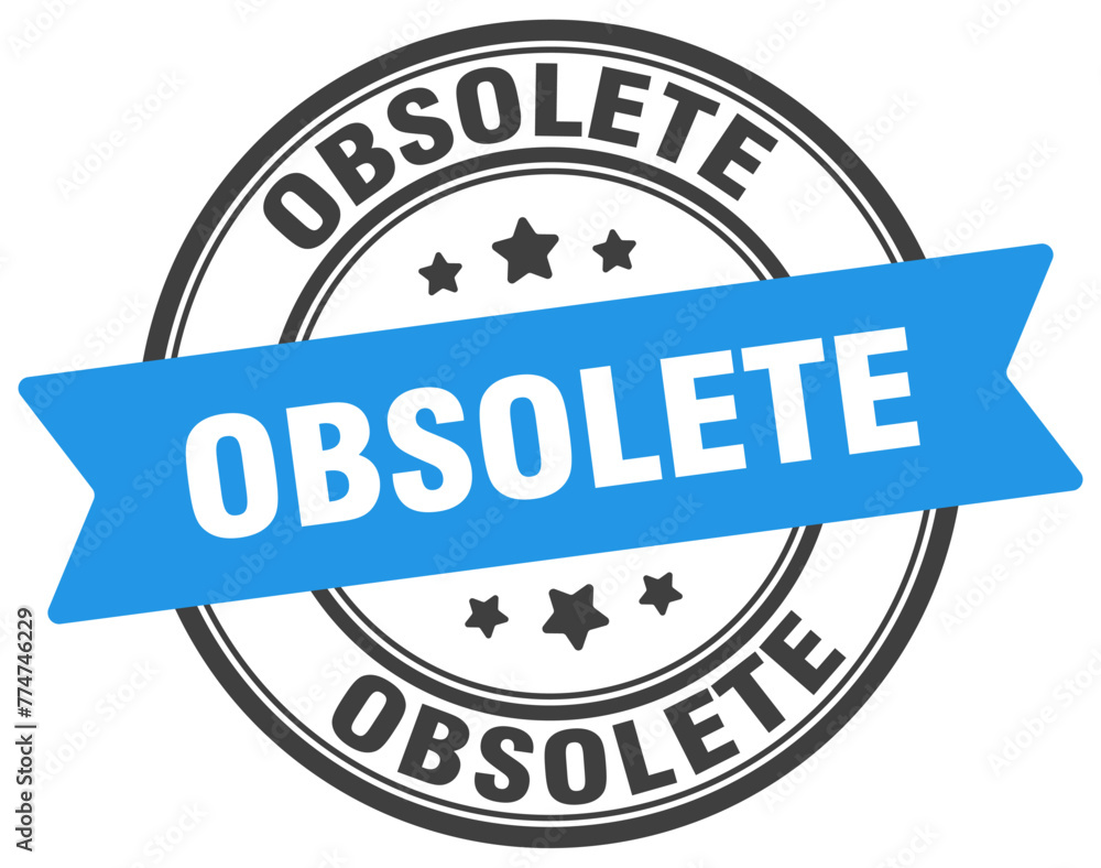 obsolete stamp. obsolete label on transparent background. round sign obsolete stamp. obsolete label on transparent background. round sign