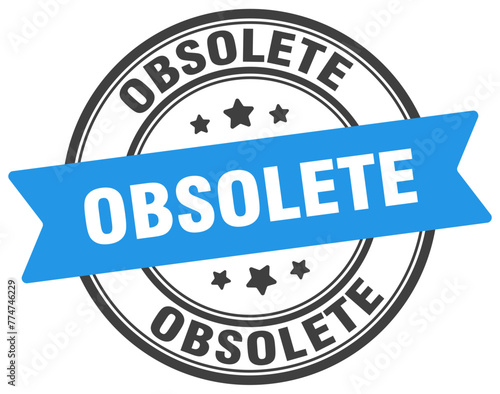 obsolete stamp. obsolete label on transparent background. round sign