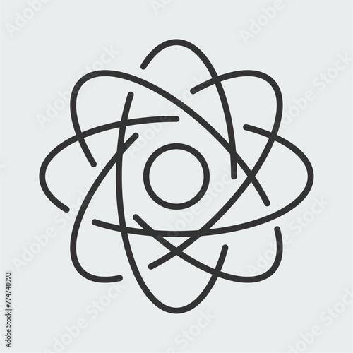 Atom molecule icon stock illustration