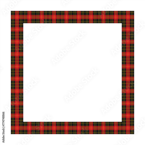 Scottish Tartan Pattern Frame Vector Design