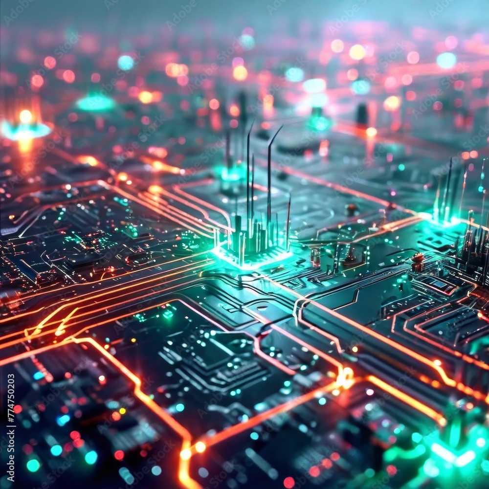 AI depicted as a neural network, interweaving circuits and glowing nodes, against a dark backdrop, capturing the essence of artificial intelligence. AI depicted as a neural network, interweaving circuits and glowing nodes, against a dark backdrop, capturing the essence of artificial intelligence.
