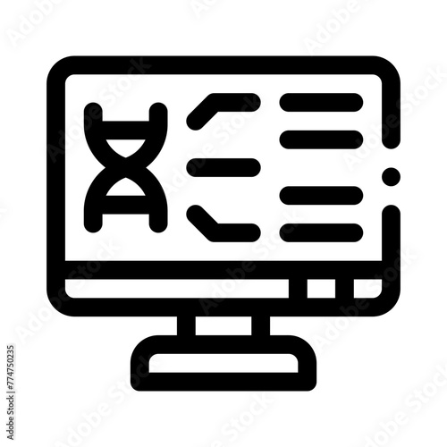 genetic engineering line icon
