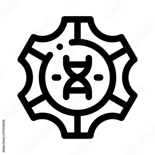 genetic engineering line icon