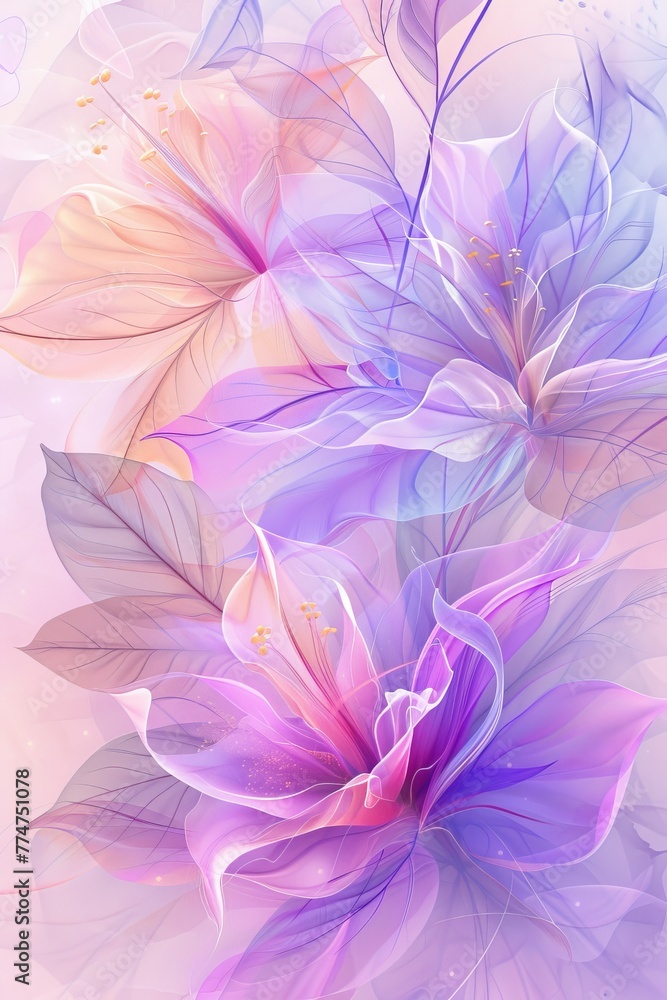Close Up of a Purple Flower on a White Background Close Up of a Purple Flower on a White Background