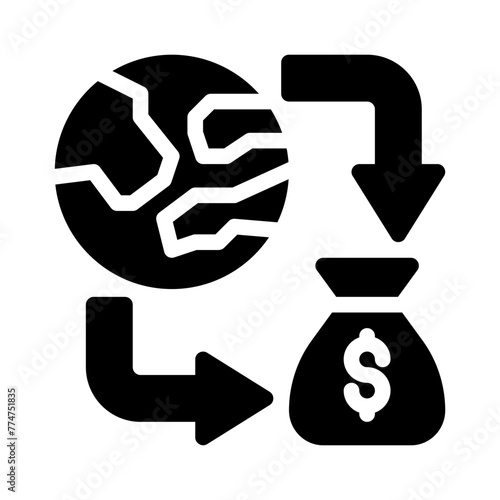 crowdfunding glyph icon