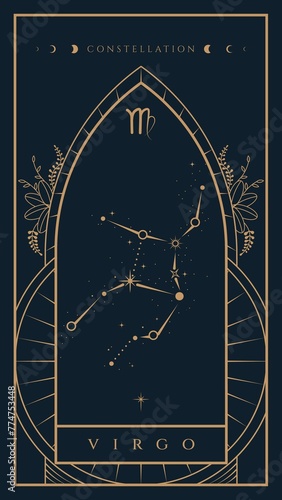 Virgo Constellation Zodiac Illustration