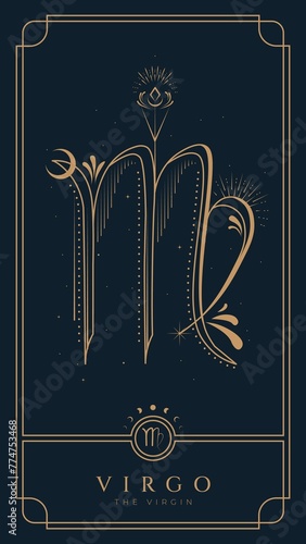 Virgo Symbol Zodiac Illustration