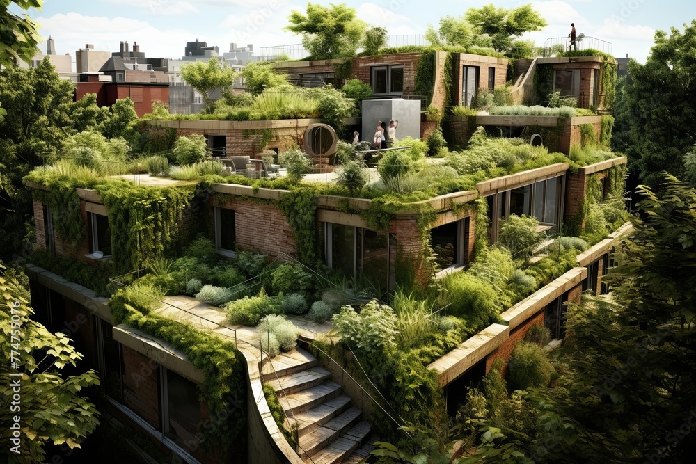 Green Roof Oasis: Urban Jungle Brownstone Concepts in New York City