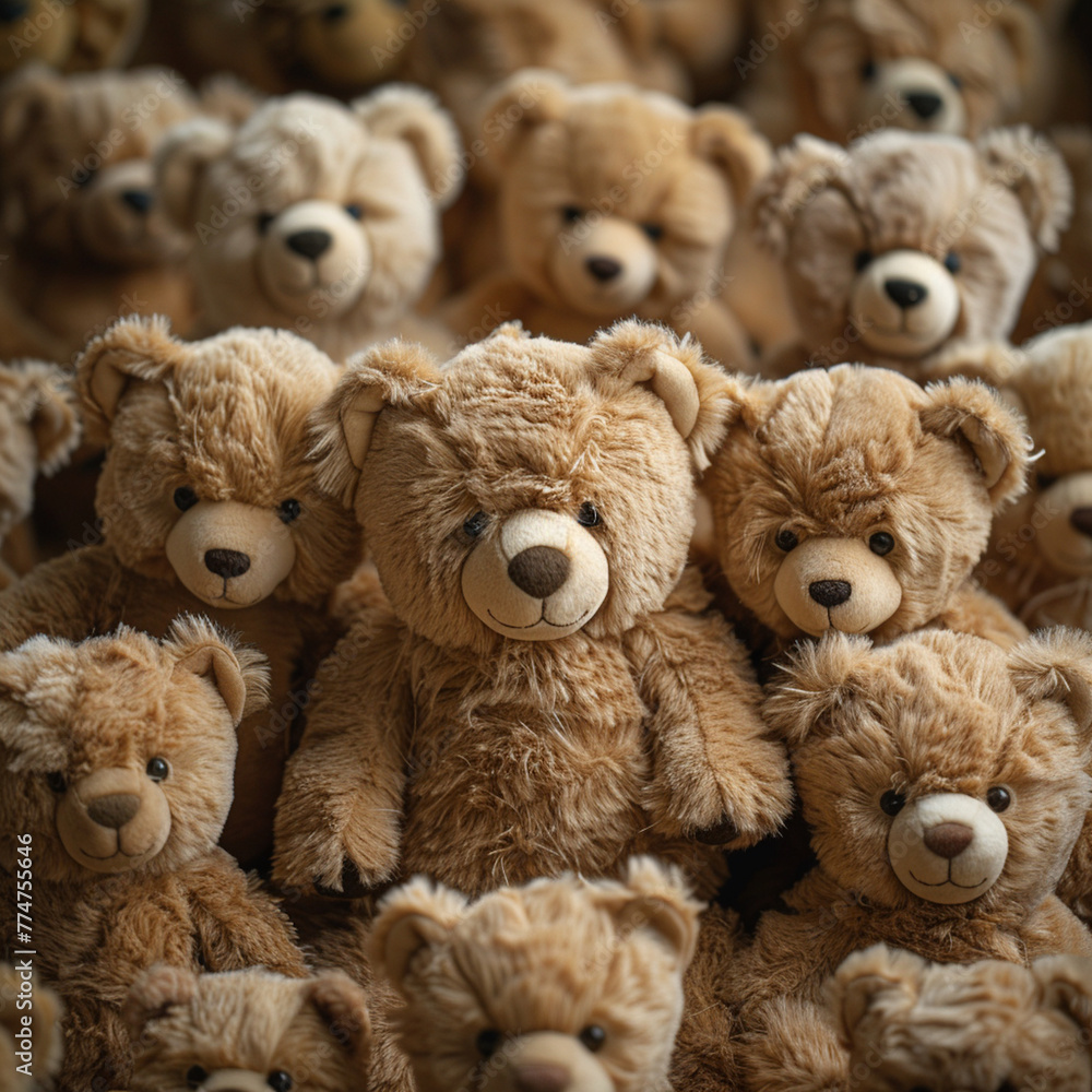 A picture of a lot of teddy bears