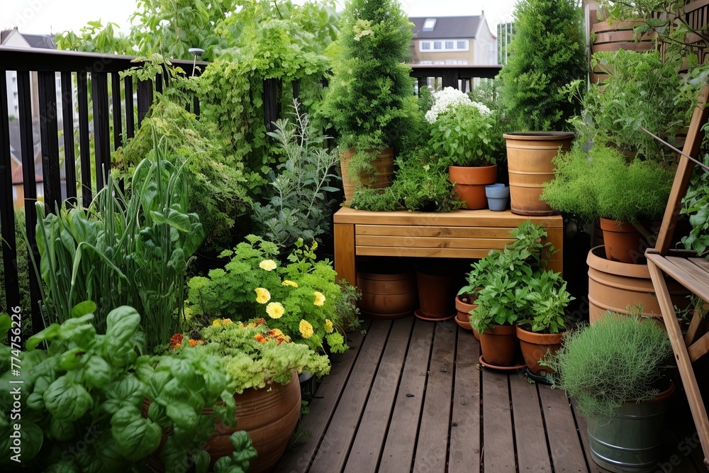 Aromatic Herb Haven: Urban Jungle Patio Designs for Fresh Produce and Kitchen Garden