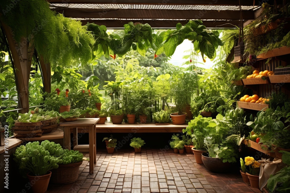 Aromatic Herbs Kitchen Garden: Urban Jungle Patio Designs for Fresh Produce