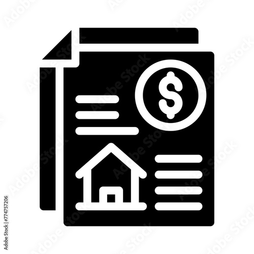 mortgage glyph icon