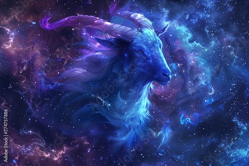 Aurora Goat A Celestial Encounter Generative AI