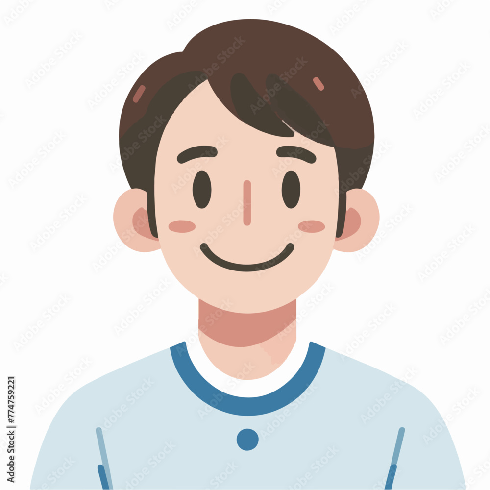 vector image of a man joyful expression