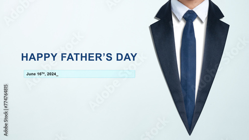 Suit and tie with a Happy Father's Day message