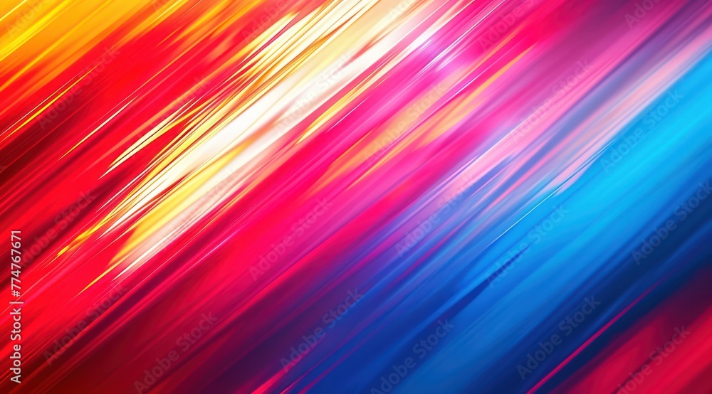 Neon light blurred fluorescent lines in red and blue background Neon light blurred fluorescent lines in red and blue background