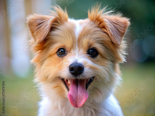 cute dog with tongue hanging out