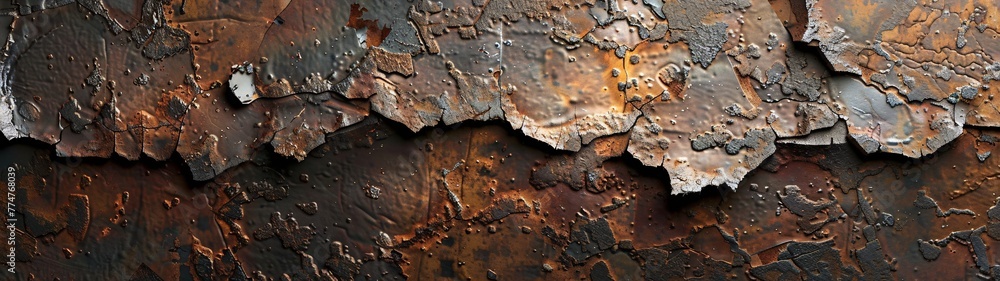 Rusty Metal Wall A Glimpse into the Past Generative AI