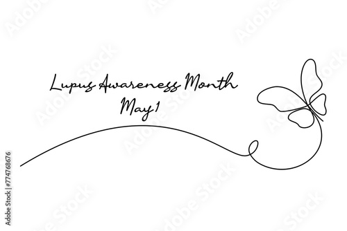 line art of Lupus Awareness Month good for Lupus Awareness Month celebrate. line art. illustration.