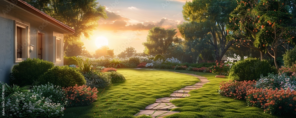 Sunset Serenade A Pathway to Paradise Generative AI