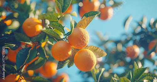 Freshly Picked Oranges A Sweet and Juicy Treat for a Sunny Afternoon Generative AI