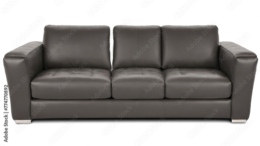Fototapeta premium Modern luxury sofa, png file of isolated cutout object on transparent background.