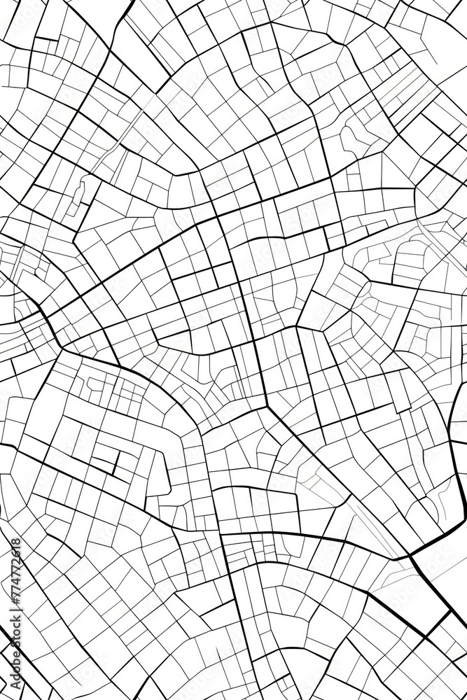 minimal grid, an abstract urban map