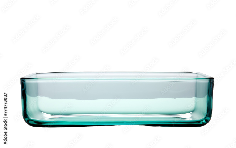 A vibrant green glass container shines on a crisp white background A vibrant green glass container shines on a crisp white background