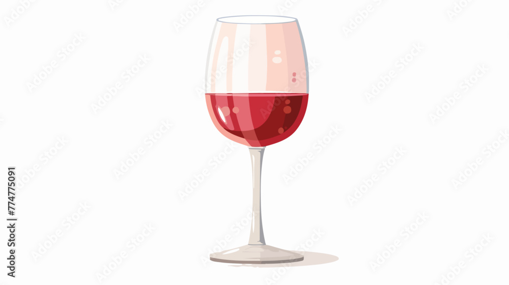 Tasty wine in glass isolated on white Flat vector 22618d29-4d35-4355-849d-13e9e4a24c66 0.eps