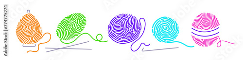 Wool yarn ball Skeins of knitting thread set Hobby