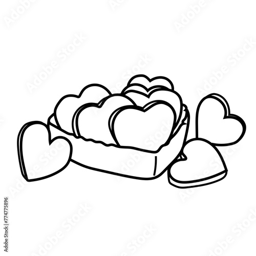 Boite de biscuit en chocolat